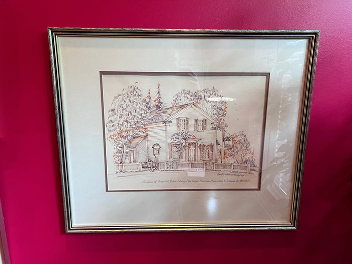 Original Watercolour 'The Thornhill Village Library' by Dorothy Clark McClure