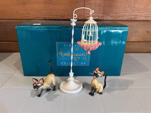 WDCC Walt Disney Classics Collection Lady and the Tramp Si & Am "We are Siamese if You Don't Please" (*box and certificate)