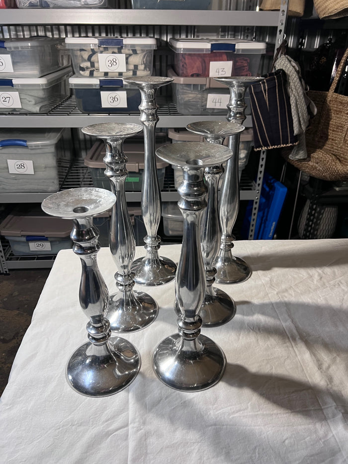 Silver Candle Holder Lot