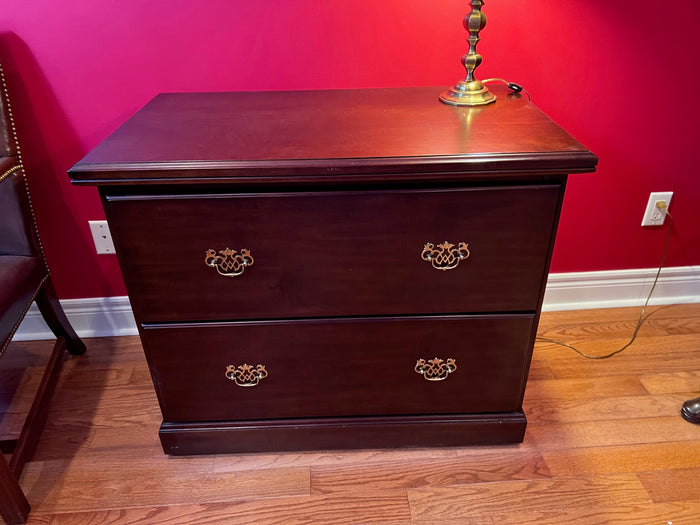 2 Drawer Wood Filing Cabinet