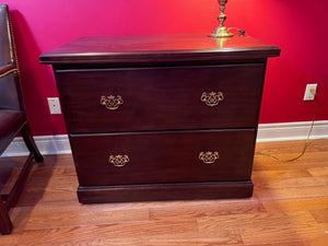 2 Drawer Wood Filing Cabinet