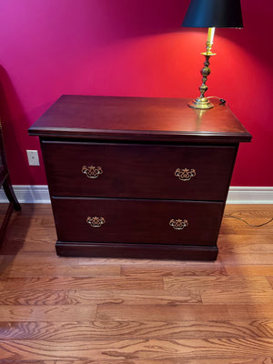 2 Drawer Wood Filing Cabinet