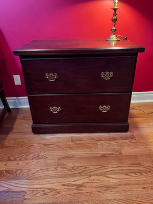 2 Drawer Wood Filing Cabinet