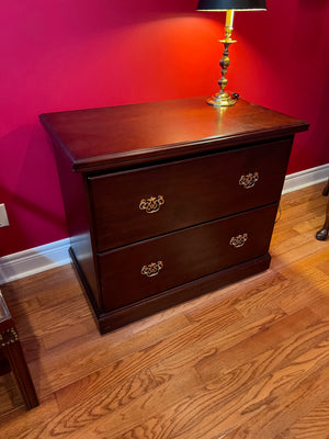 2 Drawer Wood Filing Cabinet