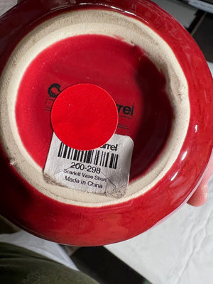 3 Crate & Barrel Red Scarlett Vases