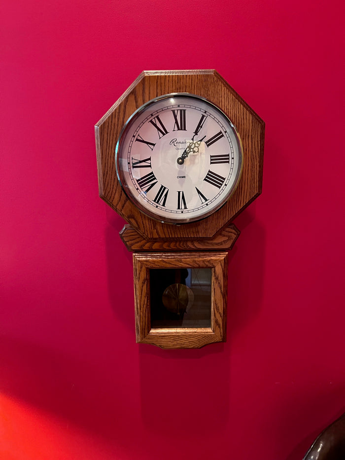 Vintage Rensie Wall Clock- Battery Operated