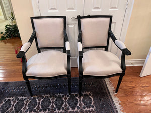 Pair of "BB Bargoons" Black Armchairs