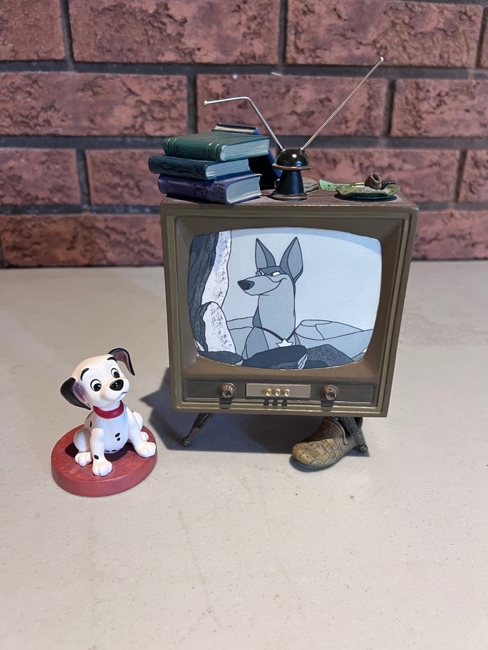 WDCC Walt Disney Classics Collection 101 Dalmatians Lucky and TV "Come on Lucky..." (*no box, no certificate)