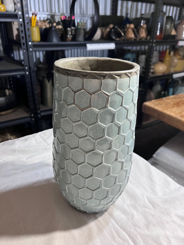 West Elm Hand Made Hive Vase, Large