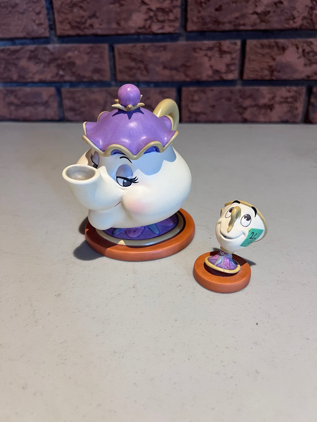 WDCC Walt Disney Classics Collection Beauty and the Beast Mrs. Potts and Chip "Good Night, Luv" (*no box, no certificate)
