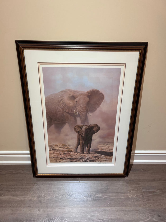 Limited Edition Signed Print "Amboseli Child- African Elephants" by John Seerey-Lester