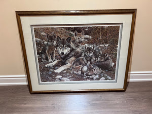 Limited Edition Signed Print "Den Mother- Wolf Family" by Carl Brenders