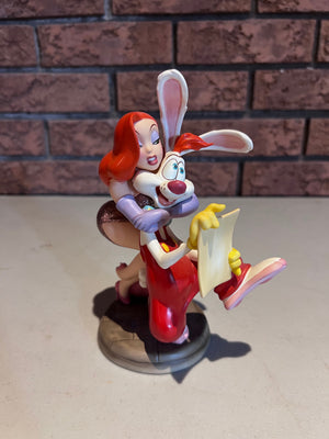 WDCC Walt Disney Classics Collection Who Framed Roger Rabbit, Roger & Jessica Rabbit "Dear Jessica, How Do I Love Thee?" (*no box, no certificate)