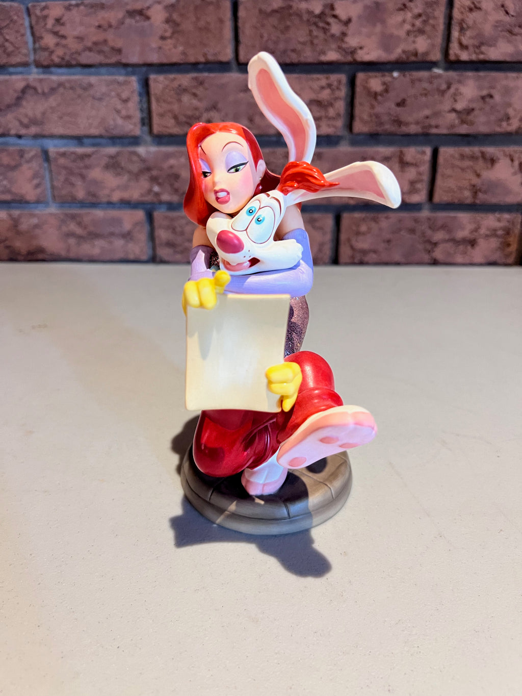 WDCC Walt Disney Classics Collection Who Framed Roger Rabbit, Roger & Jessica Rabbit "Dear Jessica, How Do I Love Thee?" (*no box, no certificate)