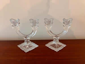 Pair of Crystal Candle Holders