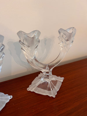 Pair of Crystal Candle Holders