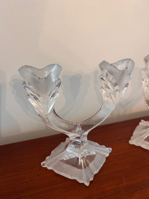 Pair of Crystal Candle Holders