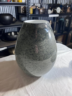 Black Dots Glass Vase