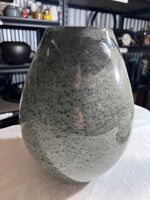 Black Dots Glass Vase