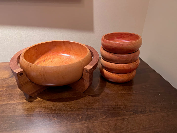 Teak 'Gailstyn-Sutton' Towle Co. Salad Bowl Set