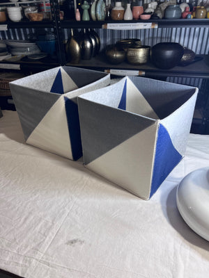 Pair of Polyseter Storage Boxes