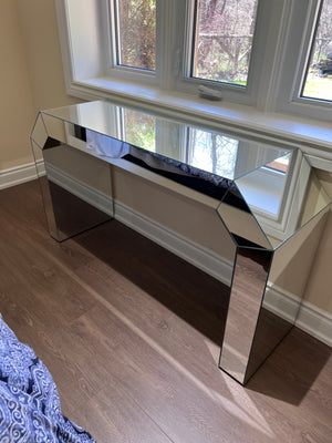Vintage Mirrored Console Table