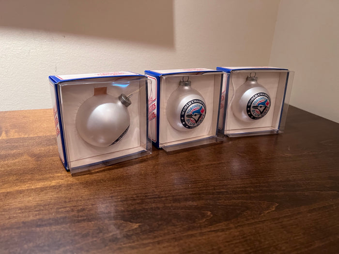 Sports Collector Series Toronto Blue Jays Glass Ornaments Lot