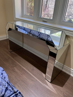 Vintage Mirrored Console Table