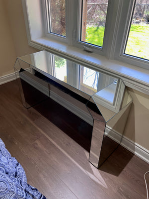 Vintage Mirrored Console Table