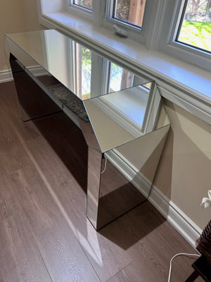 Vintage Mirrored Console Table