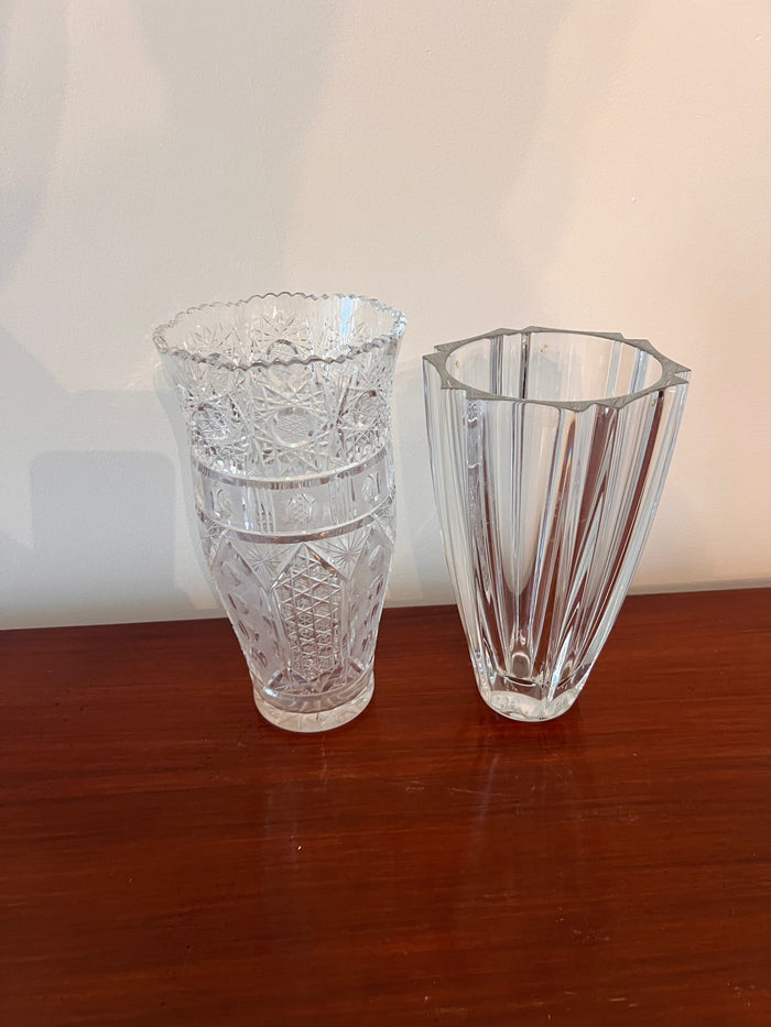 Crystal and Glass Vase Lot