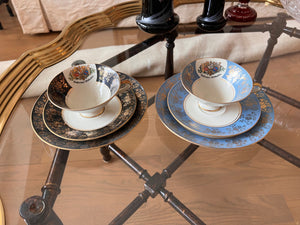 2  Z & Co Tirschenreuth Bavaria Tea Cup, Saucer, Plate Trios