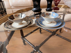 2  Z & Co Tirschenreuth Bavaria Tea Cup, Saucer, Plate Trios