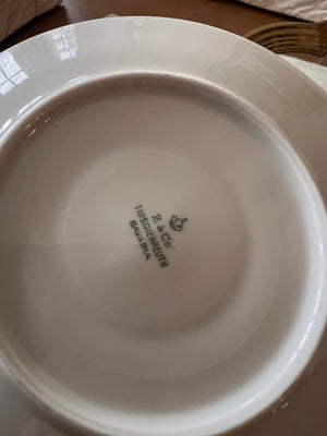 2  Z & Co Tirschenreuth Bavaria Tea Cup, Saucer, Plate Trios