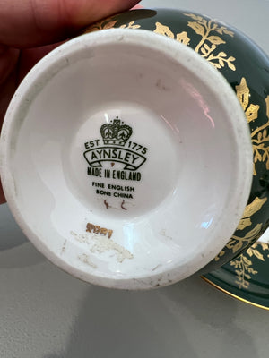 Aynsley Orchard Green Cup & Saucer