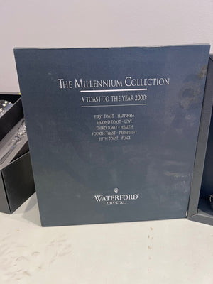 #2- Waterford The Millenium Collection Toasting Flutes X2 "Prosperity"