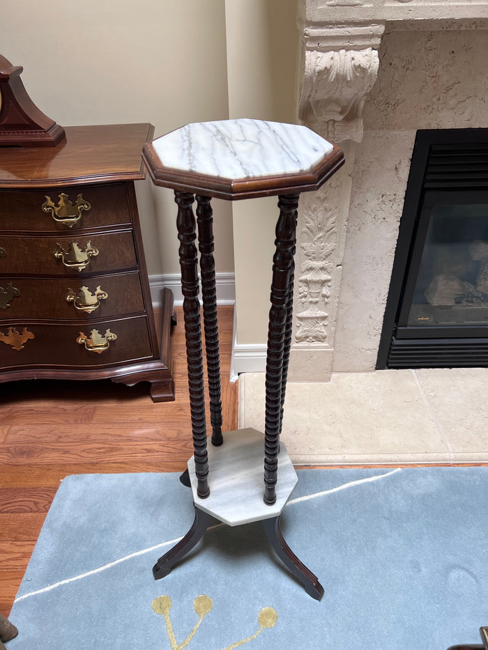 Antique Marble Pedestal Stand