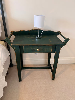 Pair of Green Painted Wood Side Tables