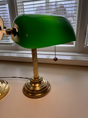 2 Vintage Banker's Desk Lamps