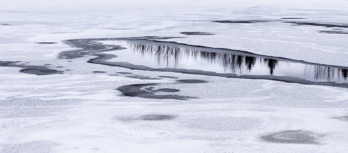 Lori Ryerson Fine Art Photography 'Reykjavik Reflections', Iceland (framed) 19" x 43"