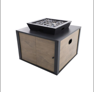 35" Propane Gas Square Fire Pit with Bowl Top (*retail price $500)