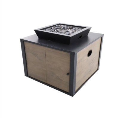35" Propane Gas Square Fire Pit with Bowl Top (*retail price $500)