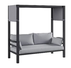 Patio Day Bed with Side Arm Tables # 1 (*retail price $900)