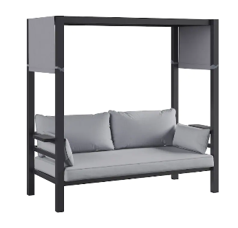 Patio Day Bed with Side Arm Tables # 1 (*retail price $900)