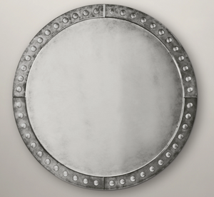 Restoration Hardware Palazzo Antiqued Glass Round Mirror