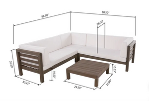 BRAND NEW IN BOX- Adharsh 5 - Person Outdoor Seating Group with Cushion (Retail $1,580)
