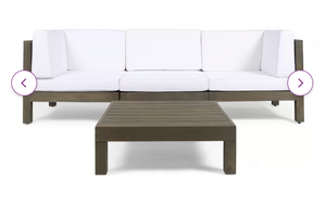 BRAND NEW IN BOX- 3 - Person Outdoor Seating Group with Cushions (Retail $1,200)