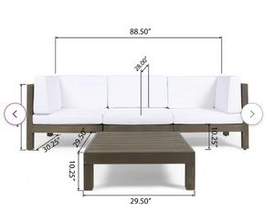 BRAND NEW IN BOX- 3 - Person Outdoor Seating Group with Cushions (Retail $1,200)