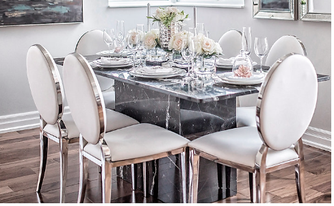 Black Marble Dining Table