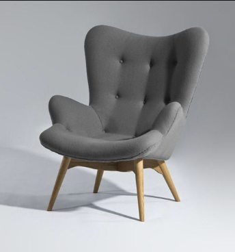 NEW Plata Decor Hudson Lounge Chair -Grey (*Retail $800)